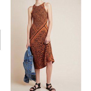 Anthropologie x Farm Rio Alyse Midi Dress leopard paisley S Small